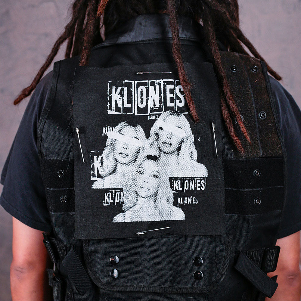 Punk patch with "klones" representing the downfall off individualism