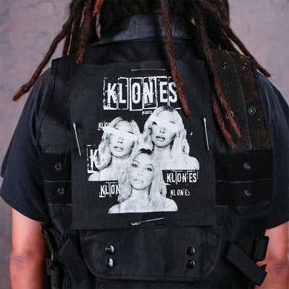 Punk patch with "klones" representing the downfall off individualism