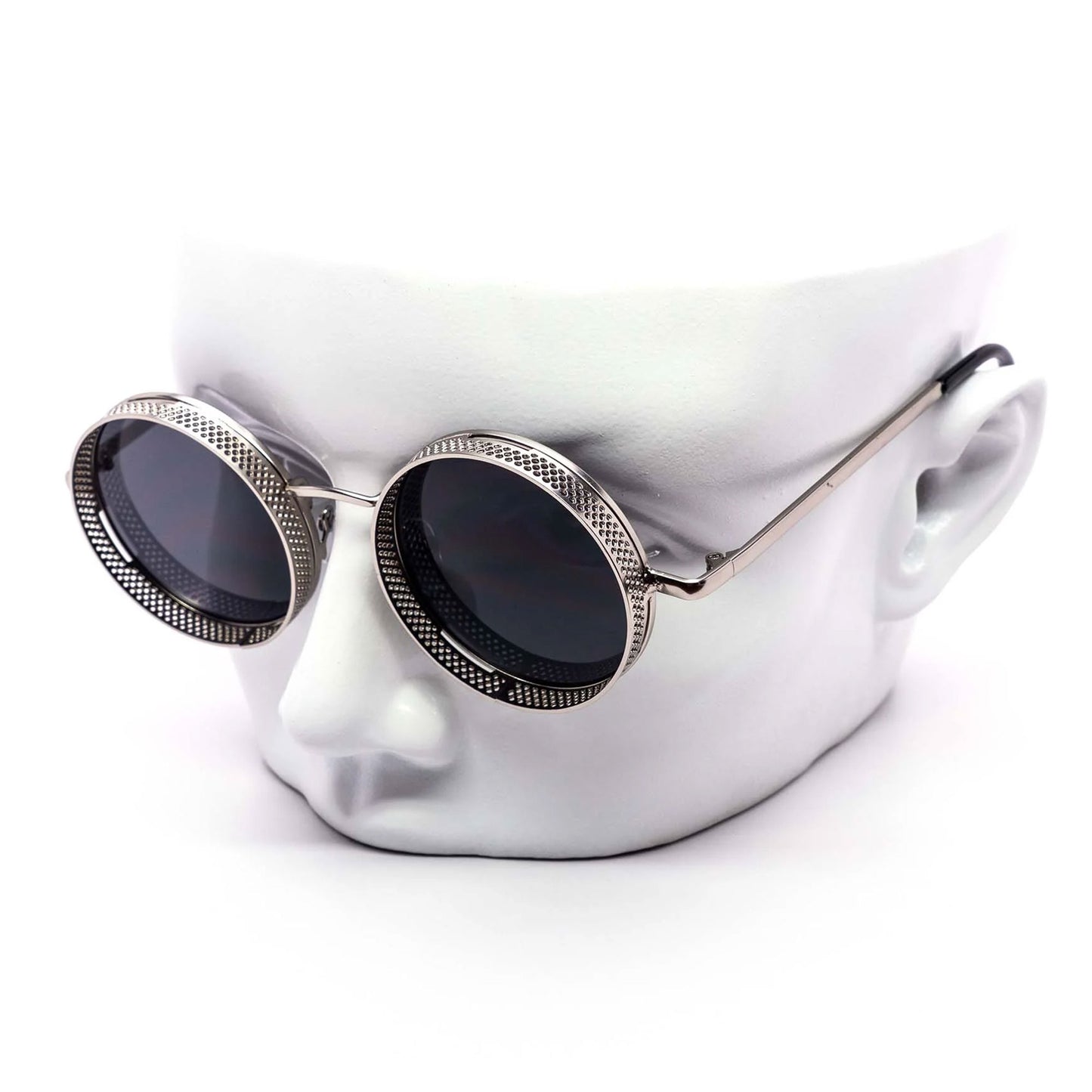 Silver Metal Steampunk Sunglasses 