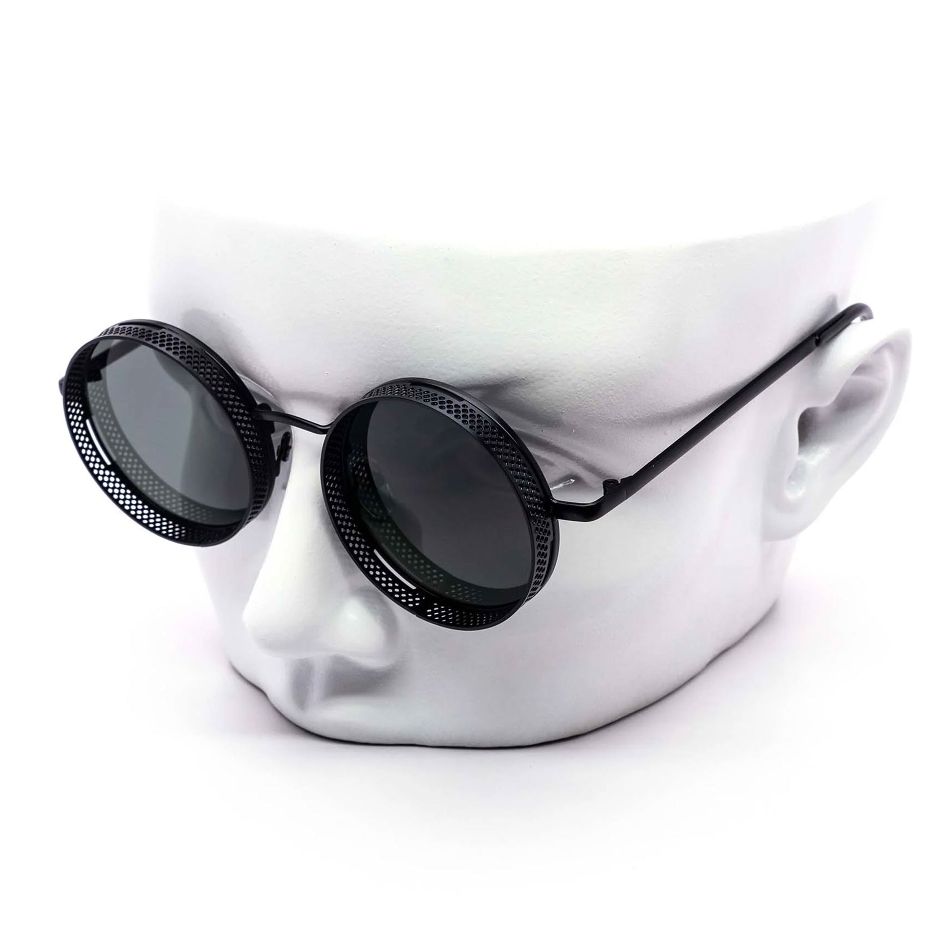 Black Metal Steampunk Sunglasses 