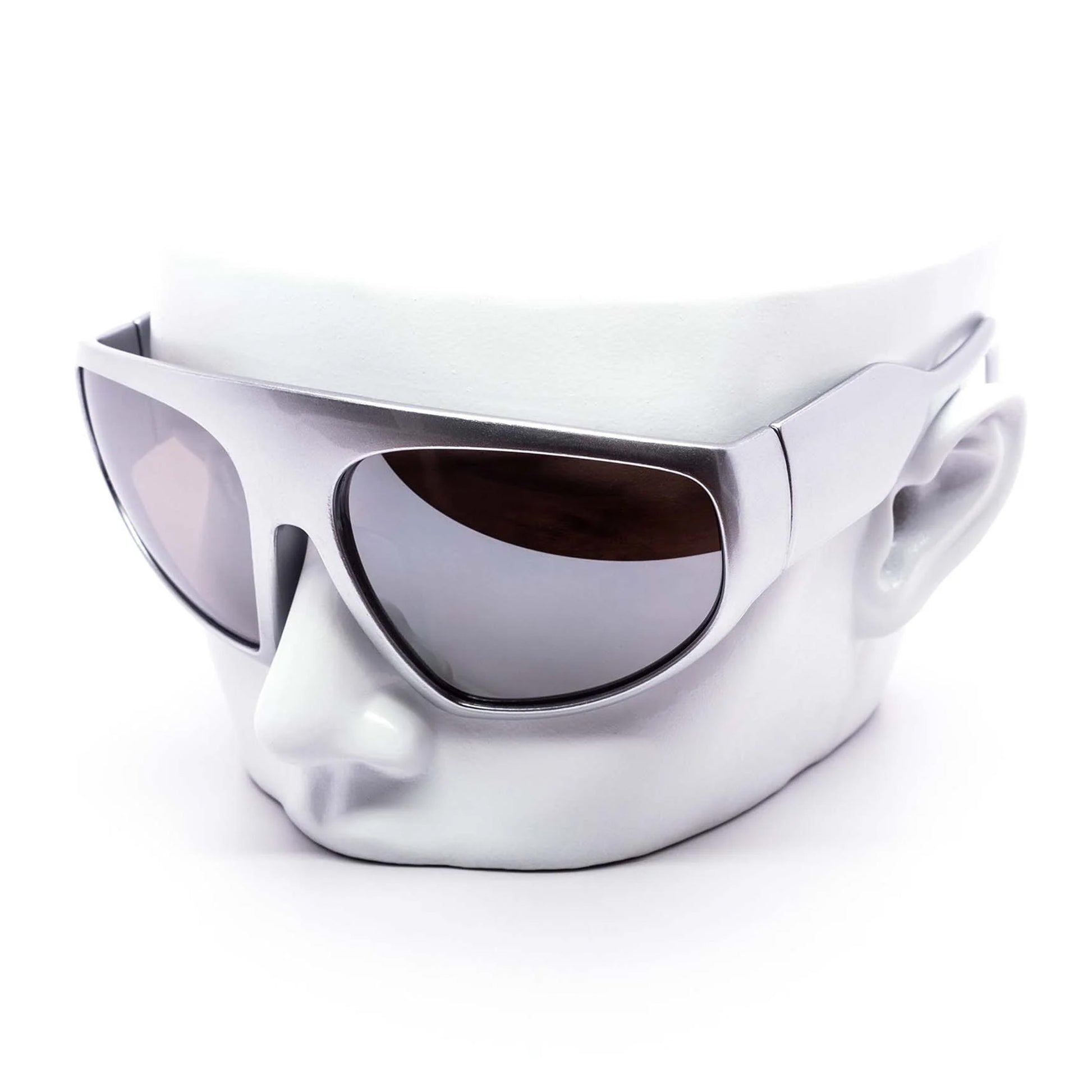 New Vogue Silver Oversized Sunglasses