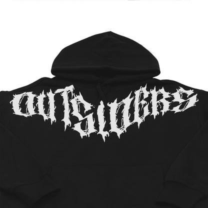 Black Oversized Outsiders Horror Hoodie Alternative Streetwear Clothing