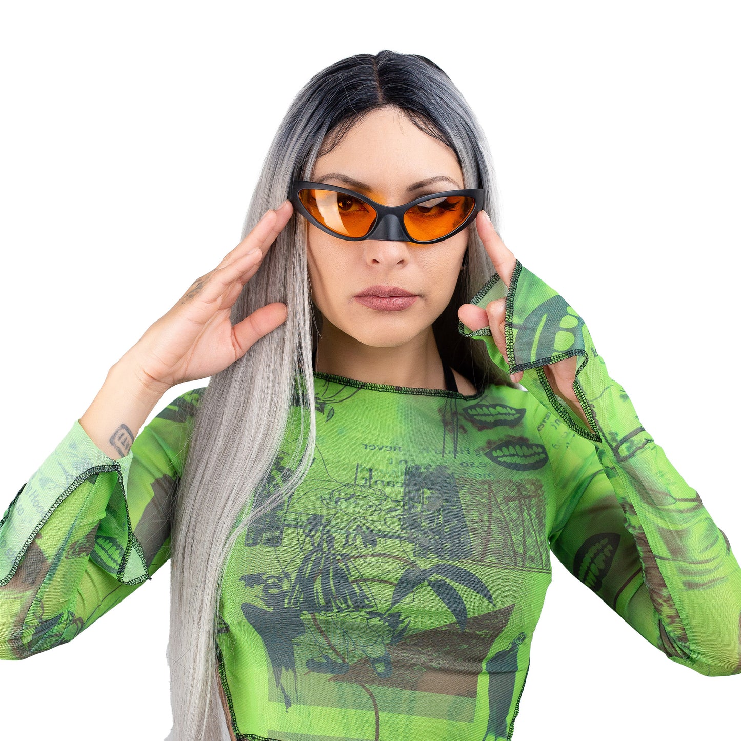 Oval Phantom Nose Guard Sunglasses 