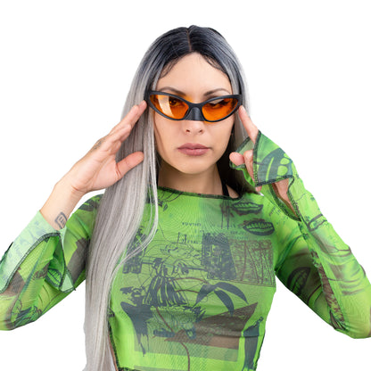Oval Phantom Nose Guard Sunglasses 
