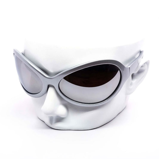 Oversized Vogue Superbug Silver Sunglasses