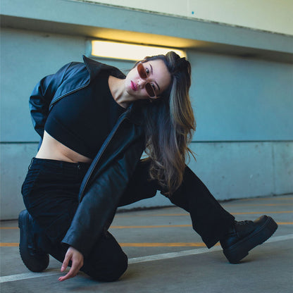 Brown Slim Chic Sunglasses 