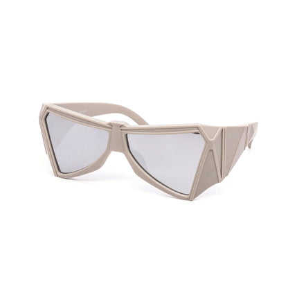 Triangle Geometric Tan Sunglasses Beige