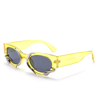 Twisted Snakes Yellow Sunglasses