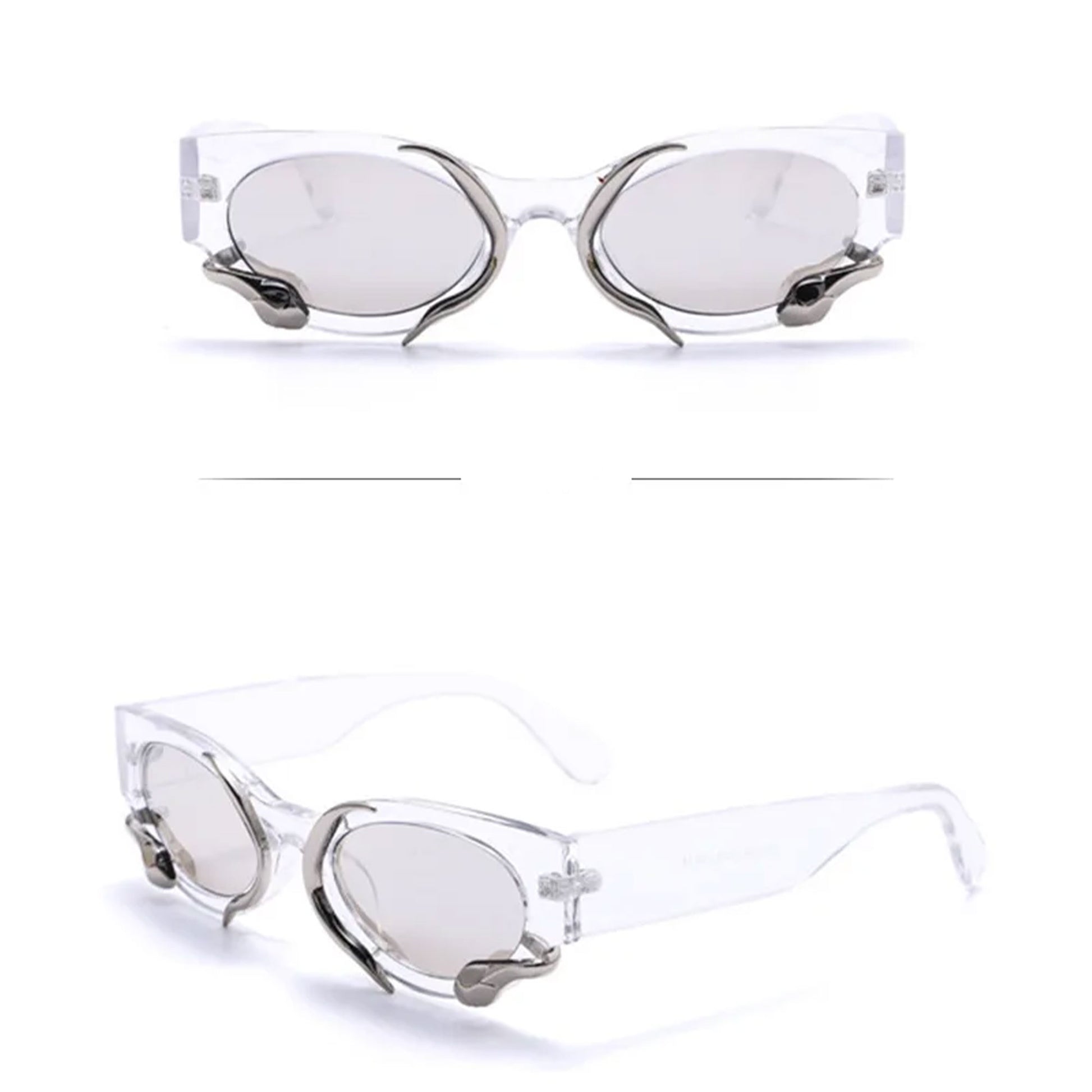 Twisted Snakes Clear Sunglasses 
