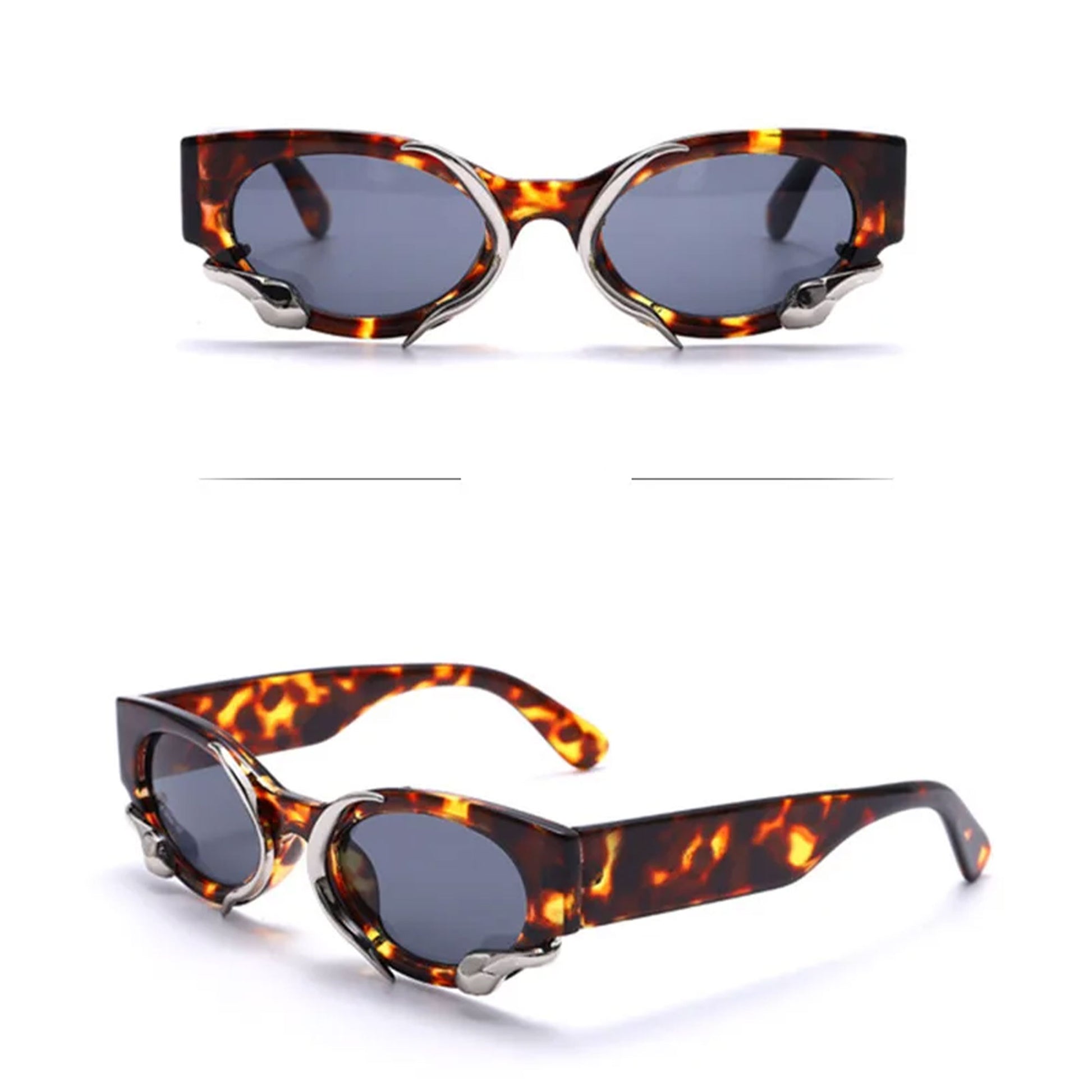 Twisted Snakes Sunglasses In Turtle Leopard Print