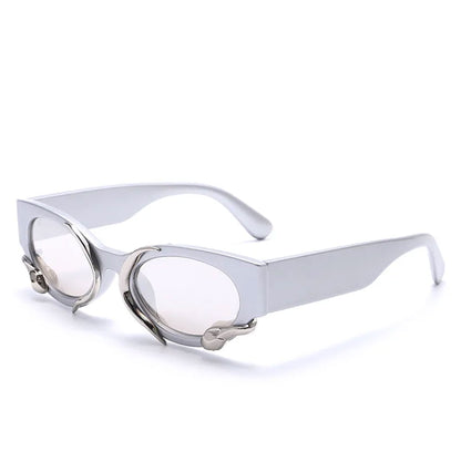 Twisted Snakes White Sunglasses