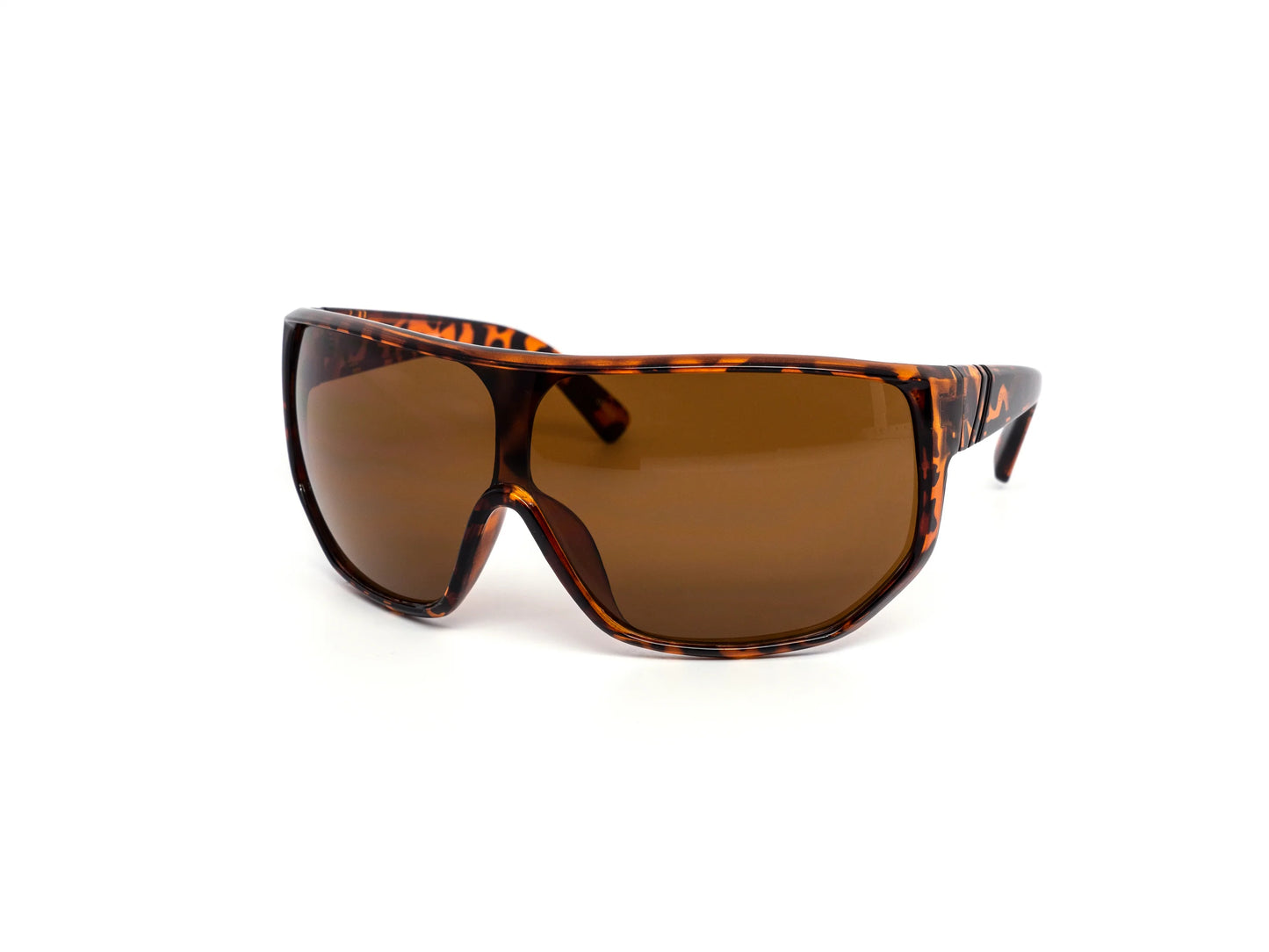 Undercover Brown Turtle Print Shield Sunglasses 