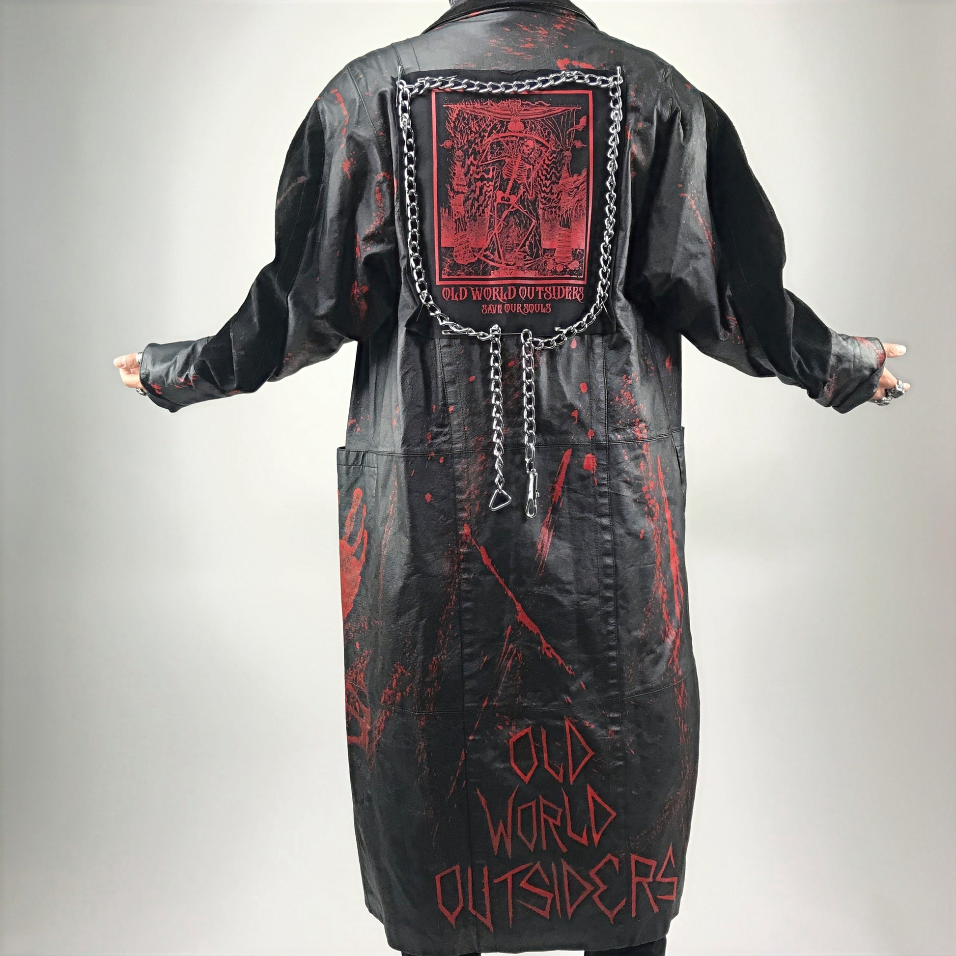 008 Black Bloody Trench Coat image 1