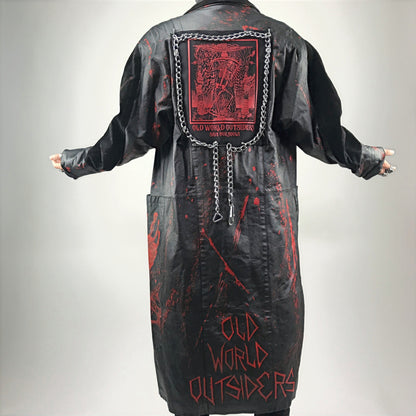 008 Black Bloody Trench Coat image 1