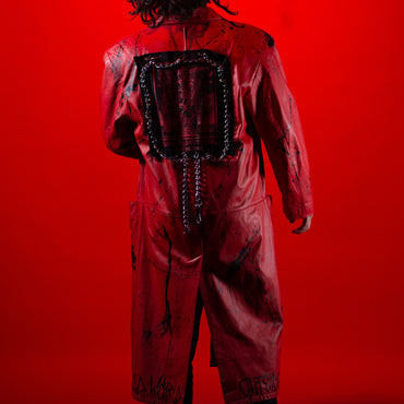 001 Red Bloody Trench Coat image 1