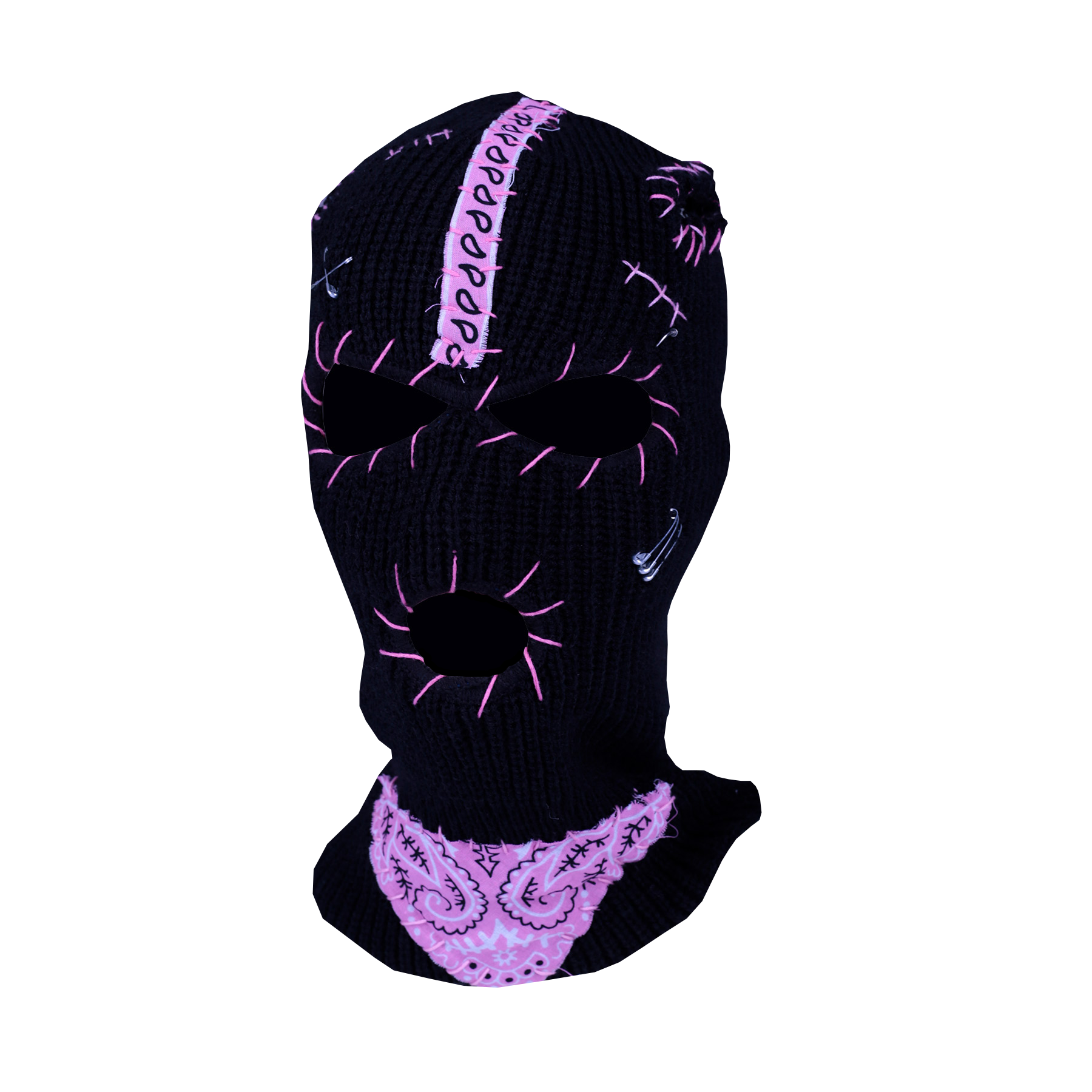Pink Ski Mask w/ Ponytail Holes image 0